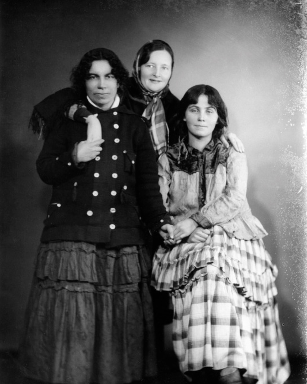 Three Finnish Romani women in Helsinki, Finland 